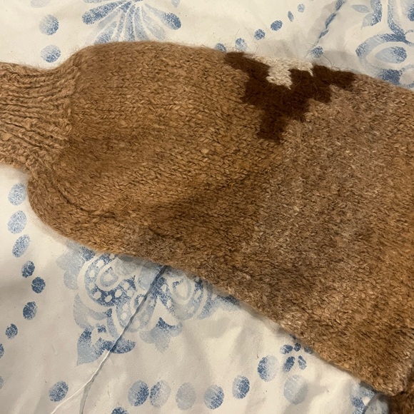 Womens Brown Geometric Sweater - Picture 7 of 11